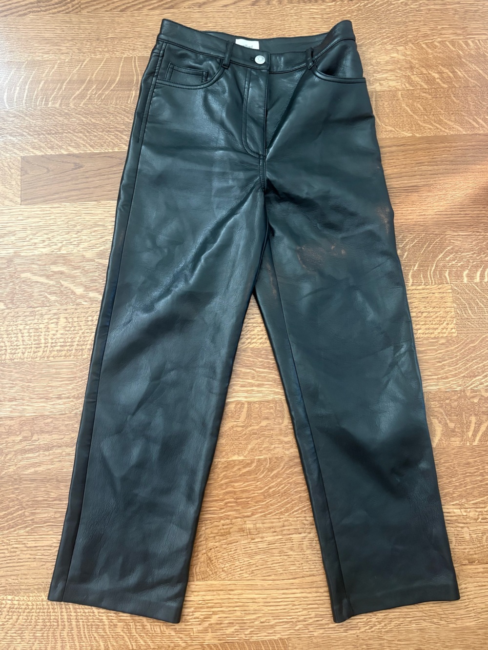 Wilfred Black Faux Leather Waistband Detail